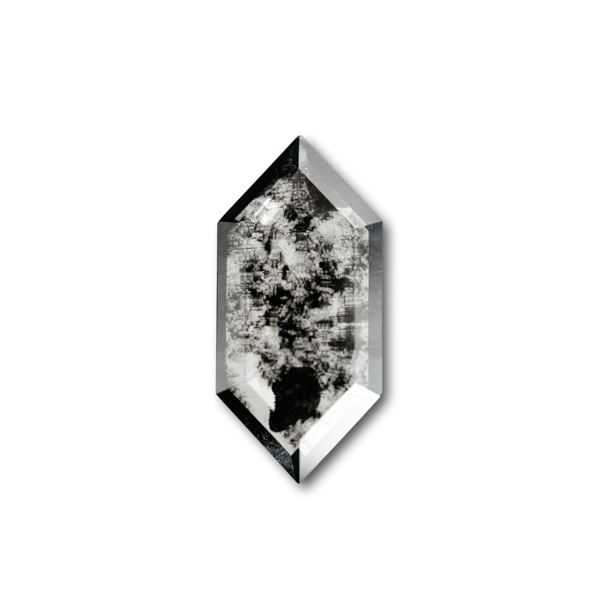 1.98ct | Salt & Pepper Hexagon Shape Step Cut Lab Diamond