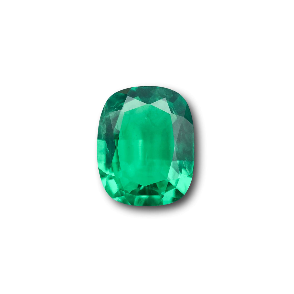 3.24ct | Brilliant Cut Cushion Shape Lab Emerald