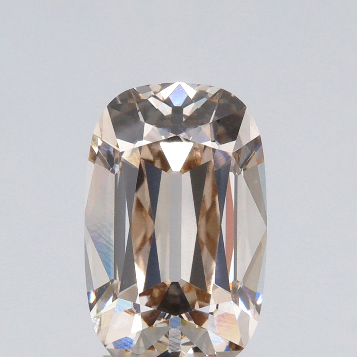 3.64ct | Q-R/VS1 Champagne Cushion Shape Old Mine Cut Lab Diamond (IGI)-LITHOS Diamond