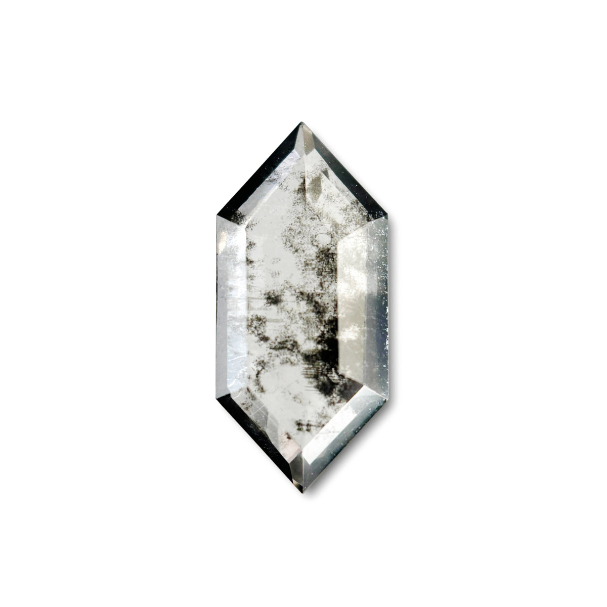 2.21ct | Salt & Pepper Hexagon Shape Step Cut Lab Diamond