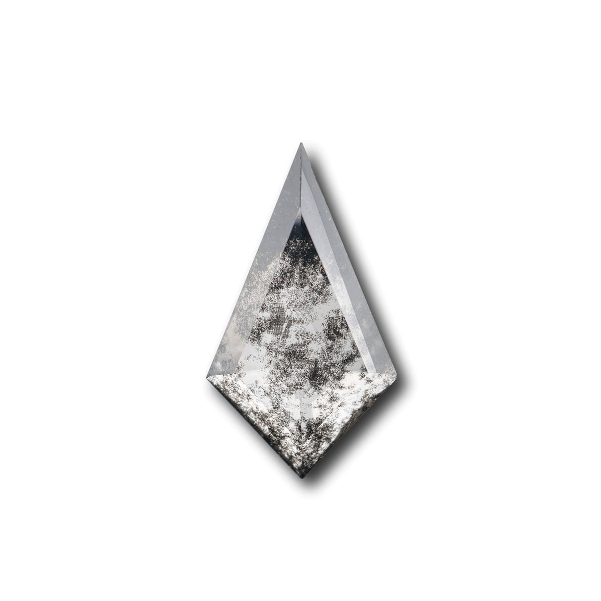 1.76ct | Salt &amp; Pepper Kite Shape Rose Cut Lab Diamond