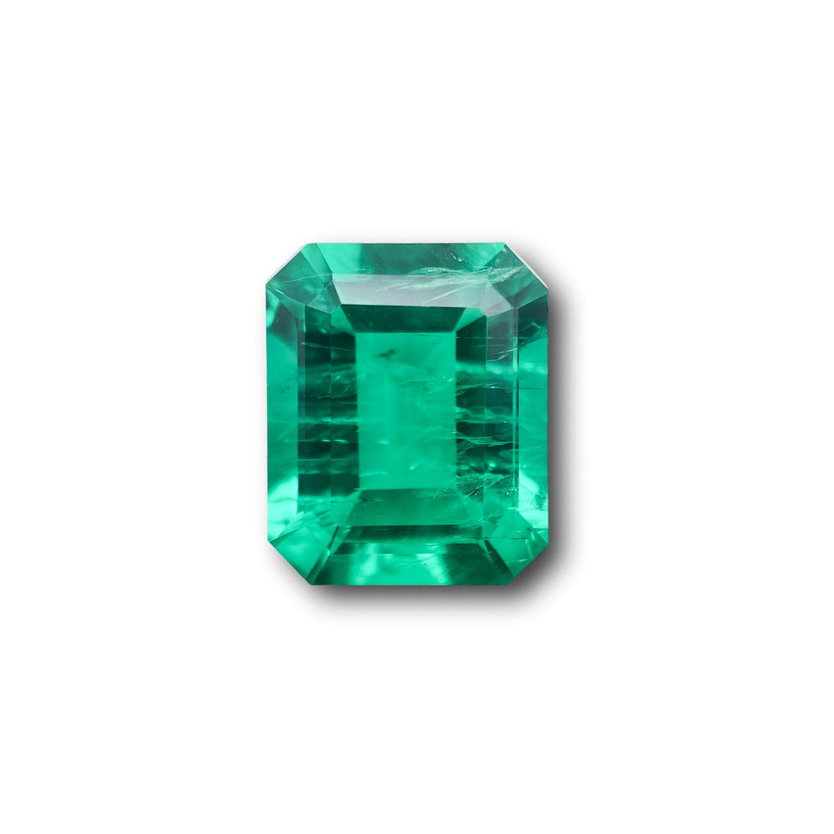 4.13ct | Step Cut Emerald Shape Lab Emerald