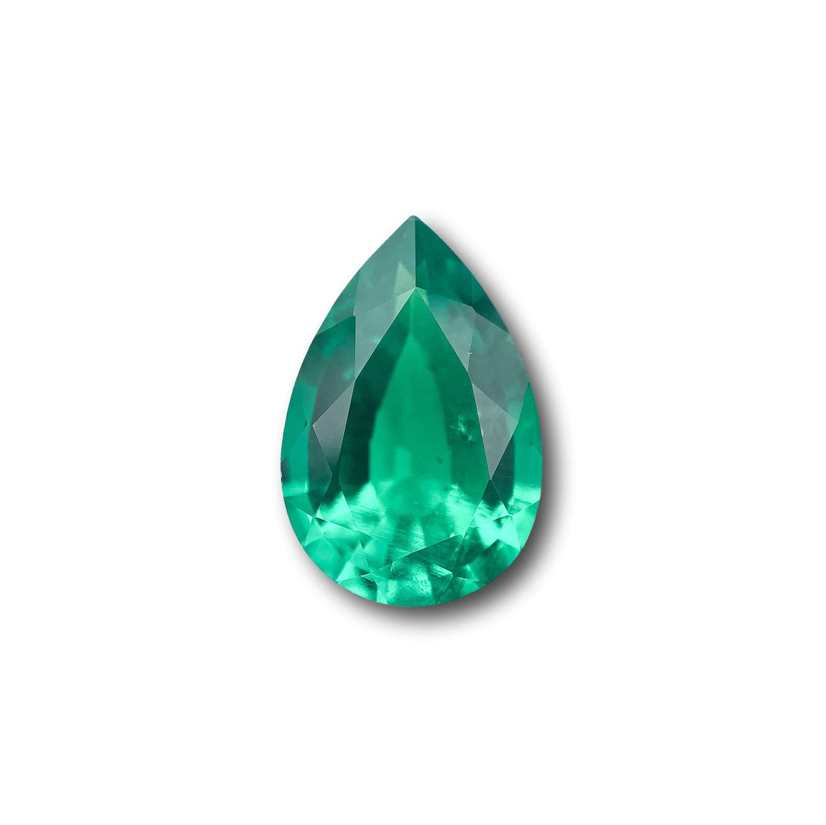 3.11ct | Brilliant Cut Pear Shape Lab Emerald
