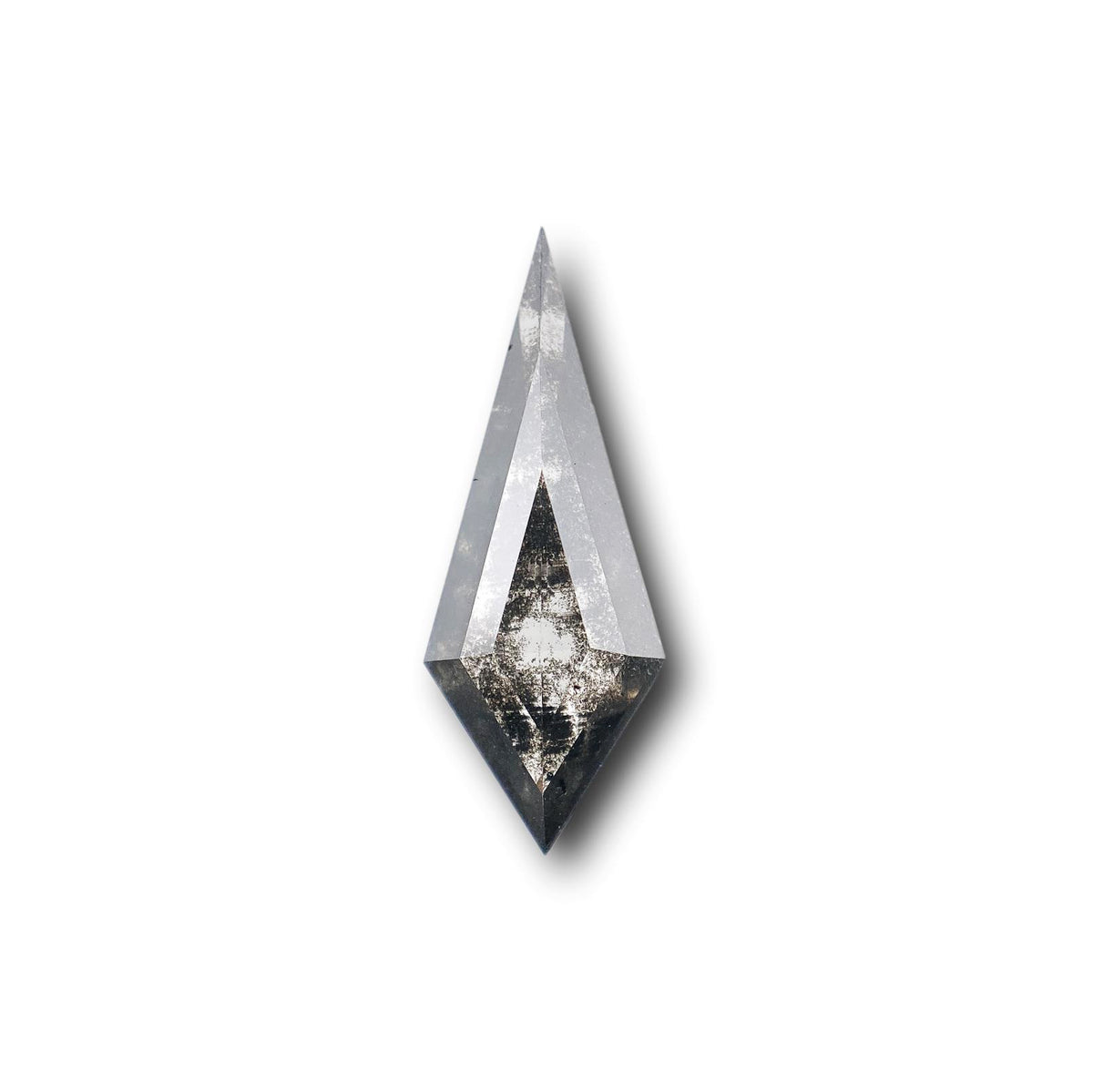 1.27ct | Salt &amp; Pepper Kite Shape Step Cut Lab Diamond