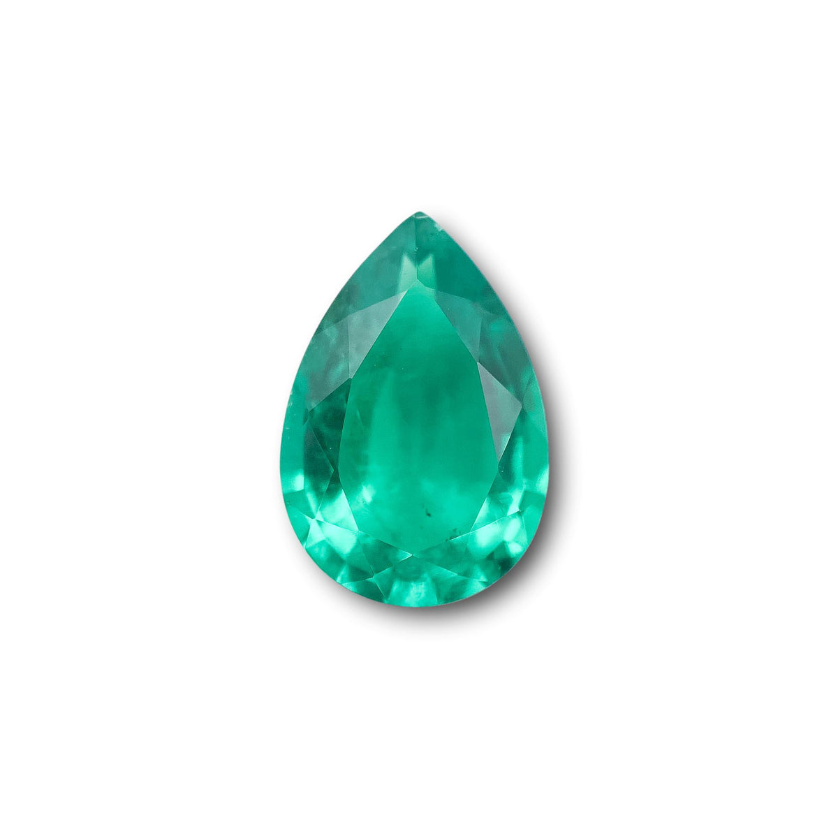 3.31ct | Brilliant Cut Pear Shape Lab Emerald