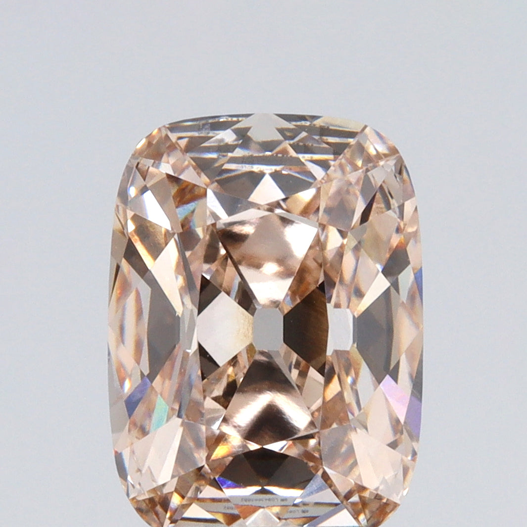 3.36ct | S-T/VVS2 Champagne Cushion Shape Old Mine Cut Lab Diamond (IGI)-LITHOS Diamond
