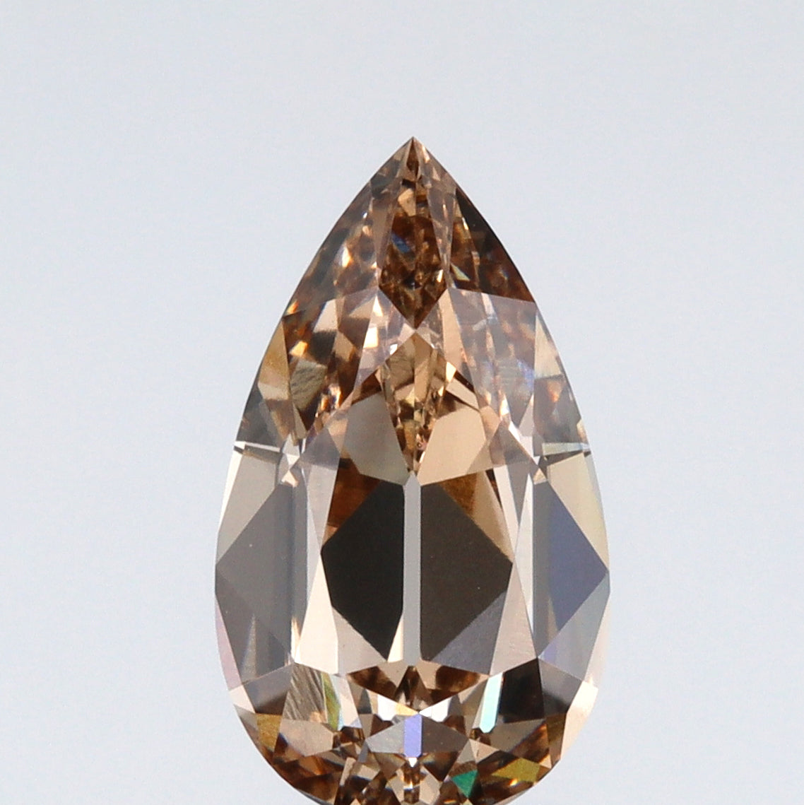 2.69ct | Fancy Light Brown/VS1 Champagne Pear Shape Old Mine Cut Lab Diamond (IGI)