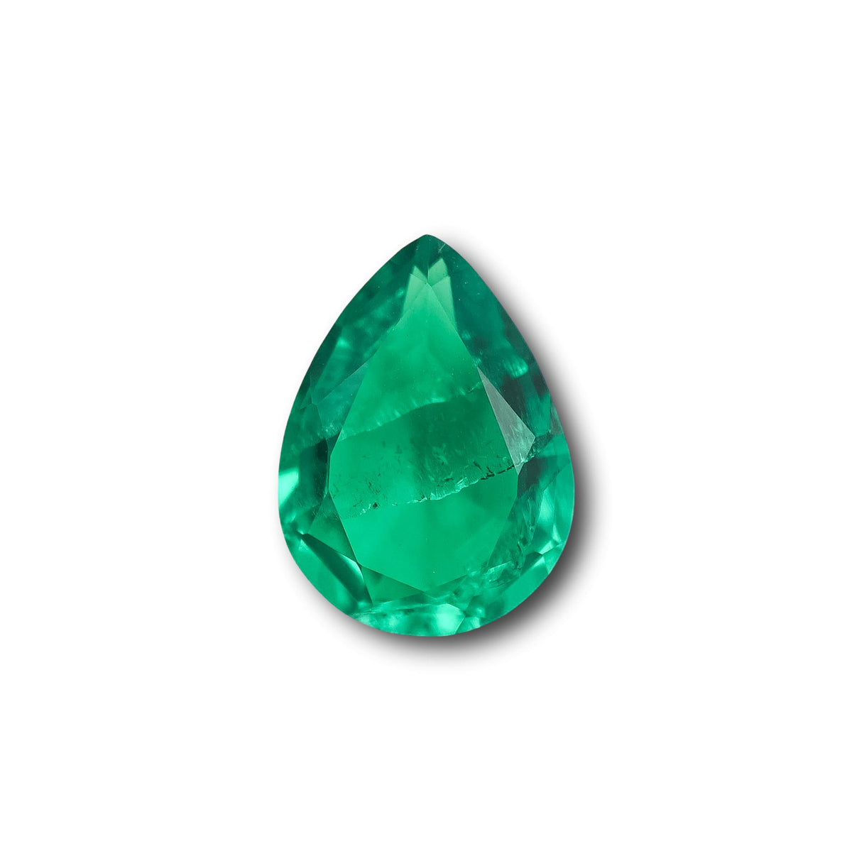 5.40ct | Brilliant Cut Pear Shape Lab Emerald