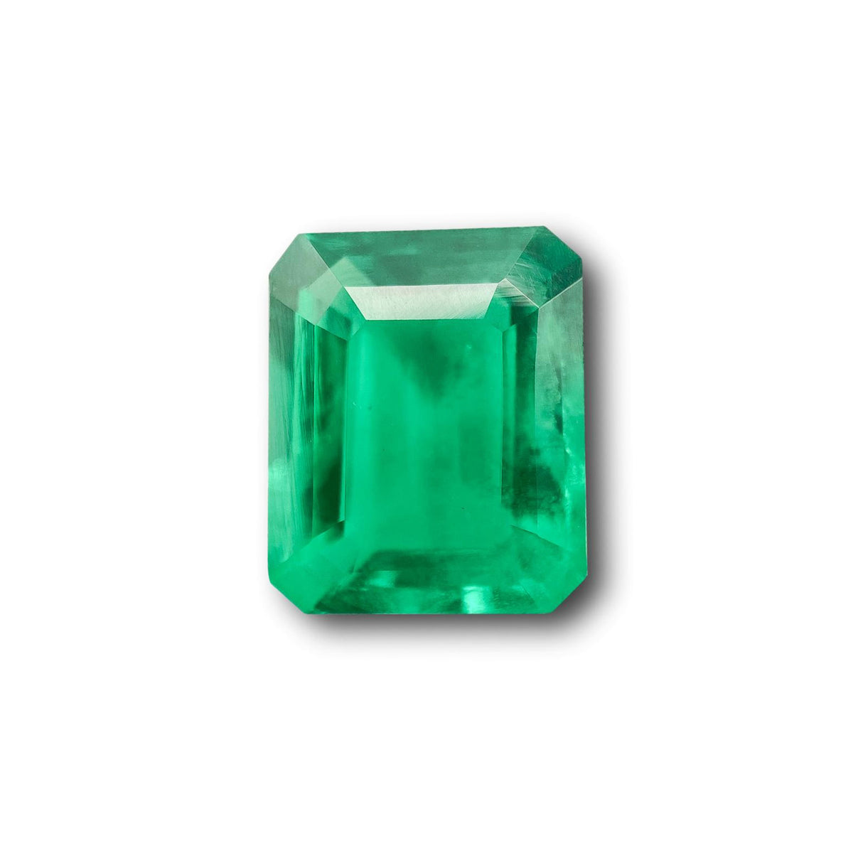 3.92ct | Step Cut Emerald Shape Lab Emerald