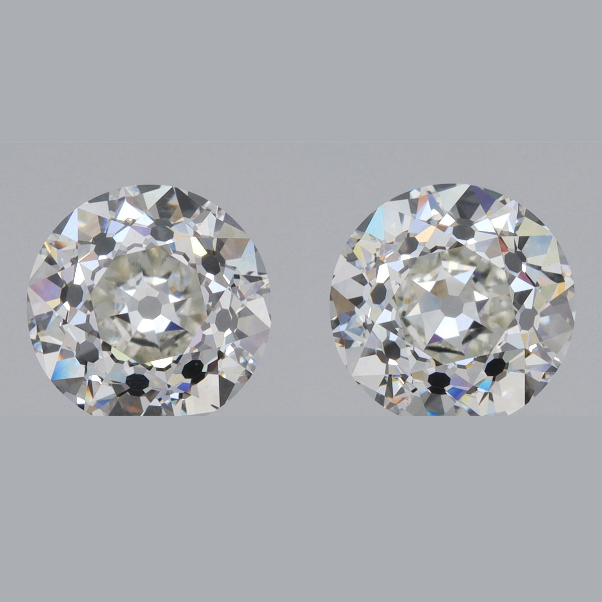 6.06ct | G/VVS2-VS1 Round Shape Old European Cut Lab Diamond Matched Pair