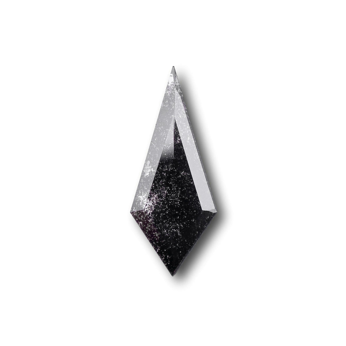 1.09ct | Salt & Pepper Kite Shape Rose Cut Lab Diamond