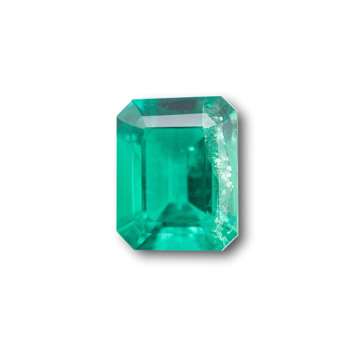 4.12ct | Step Cut Emerald Shape Lab Emerald