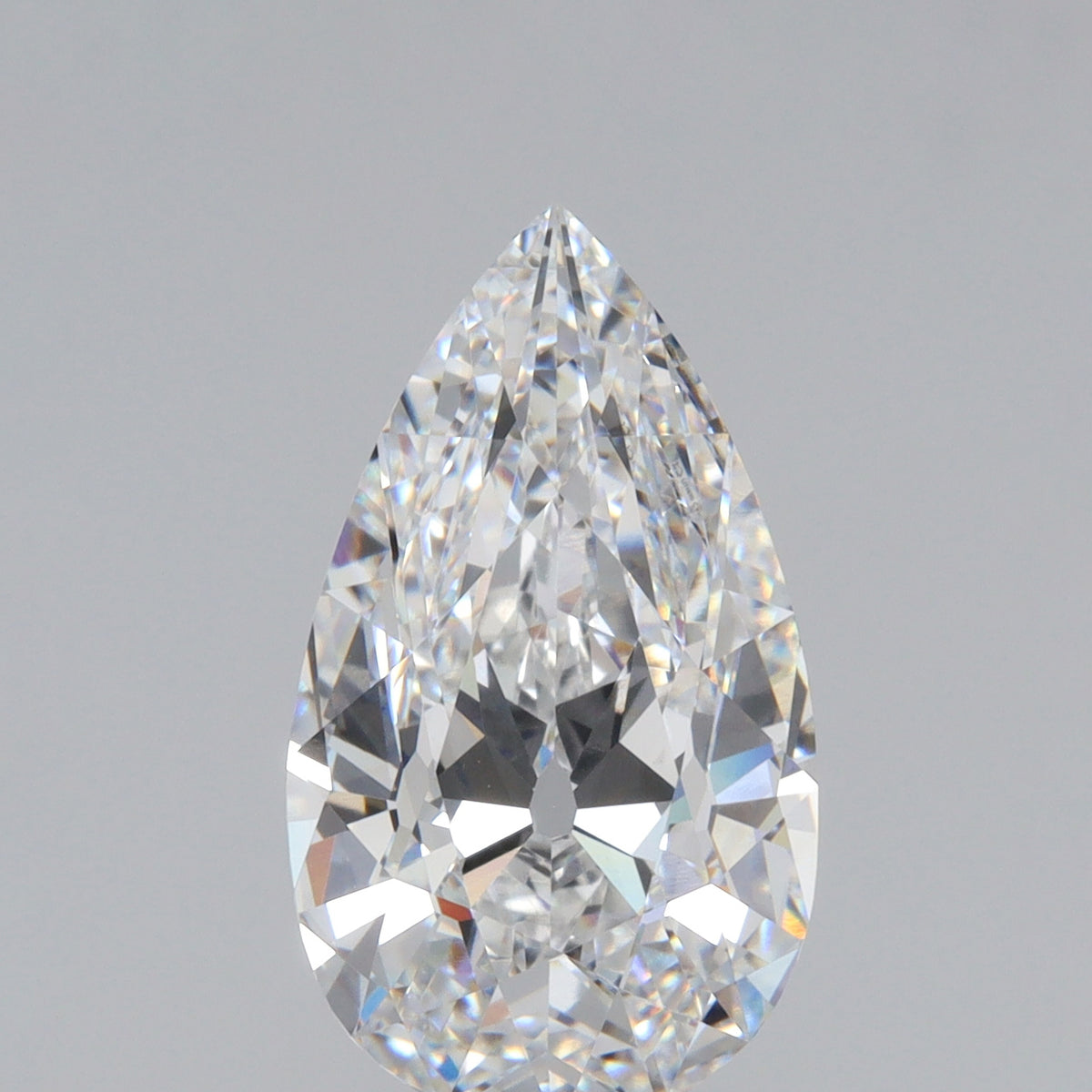 3.69ct | E/VVS2 Pear Shape Old Mine Cut Lab Diamond (IGI)-LITHOS Diamond