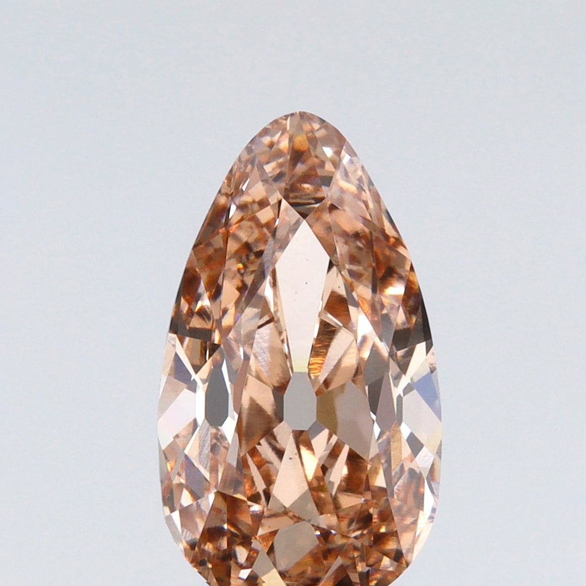 2.88ct | Fancy Light Brown/VS1 Champagne Pear Shape Old Mine Cut Lab Diamond (IGI)-LITHOS Diamond