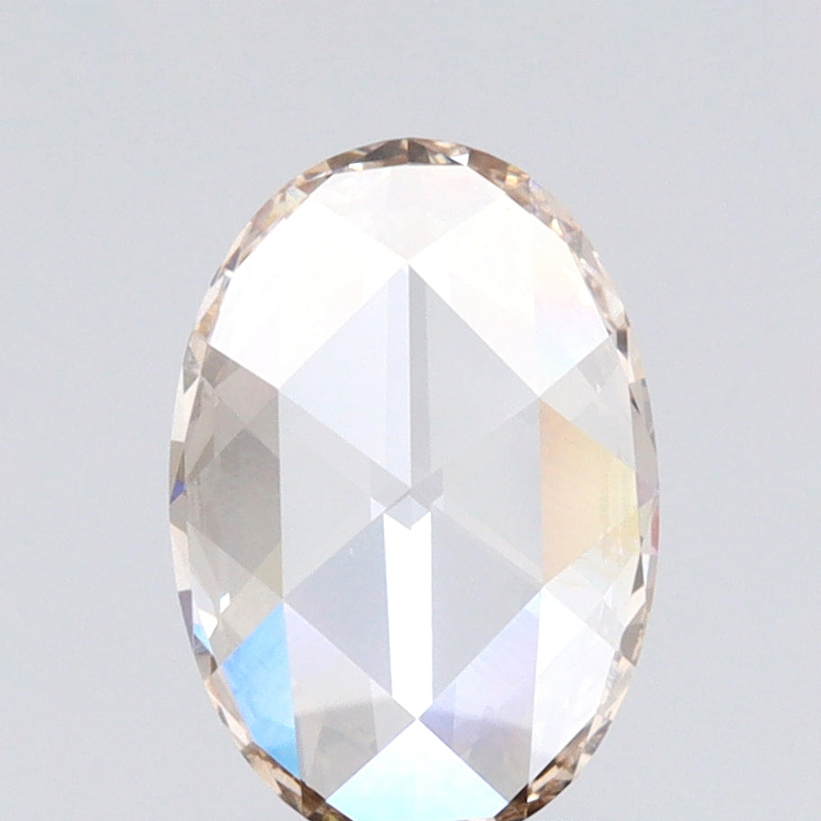 1.02ct | O-P/VVS2 Champagne Oval Shape Rose Cut Lab Diamond (IGI)