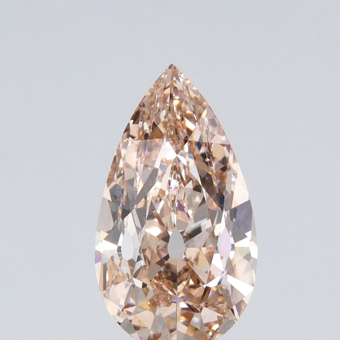 2.26ct | O-P/VS1 Champagne Pear Shape Old Mine Cut Lab Diamond (IGI)-LITHOS Diamond