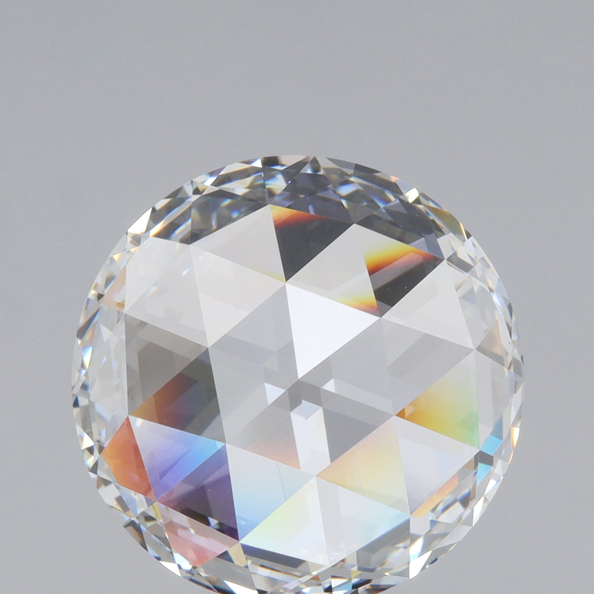 7.02ct | F/VVS2 Round Shape Rose Cut Lab Diamond (IGI)