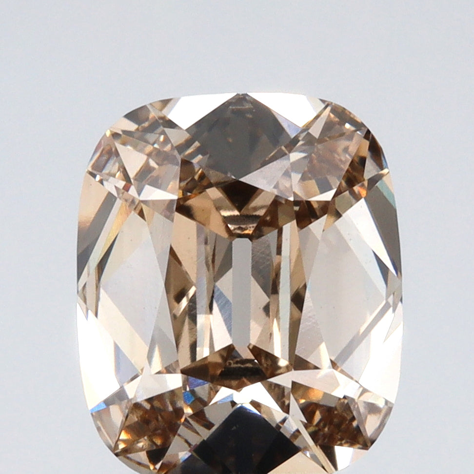 2.85ct | Light Brown/VS1 Cushion Shape Old Mine Cut Lab Diamond (IGI)-LITHOS Diamond