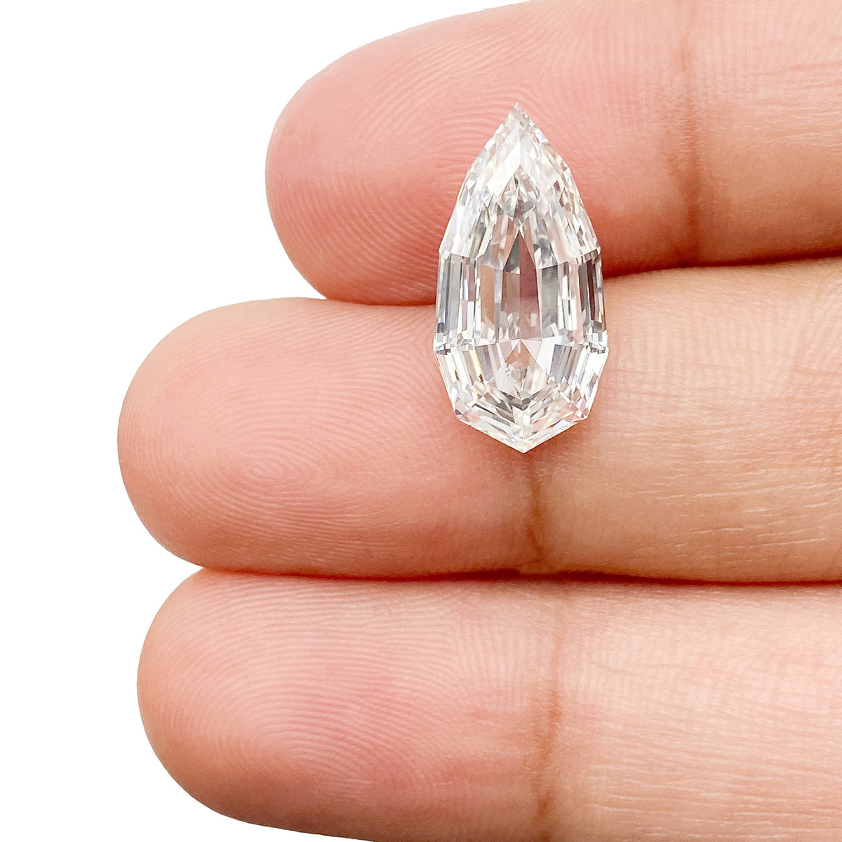 4.40ct | F/VS1 Pear Shape Step Cut Lab Diamond (IGI)