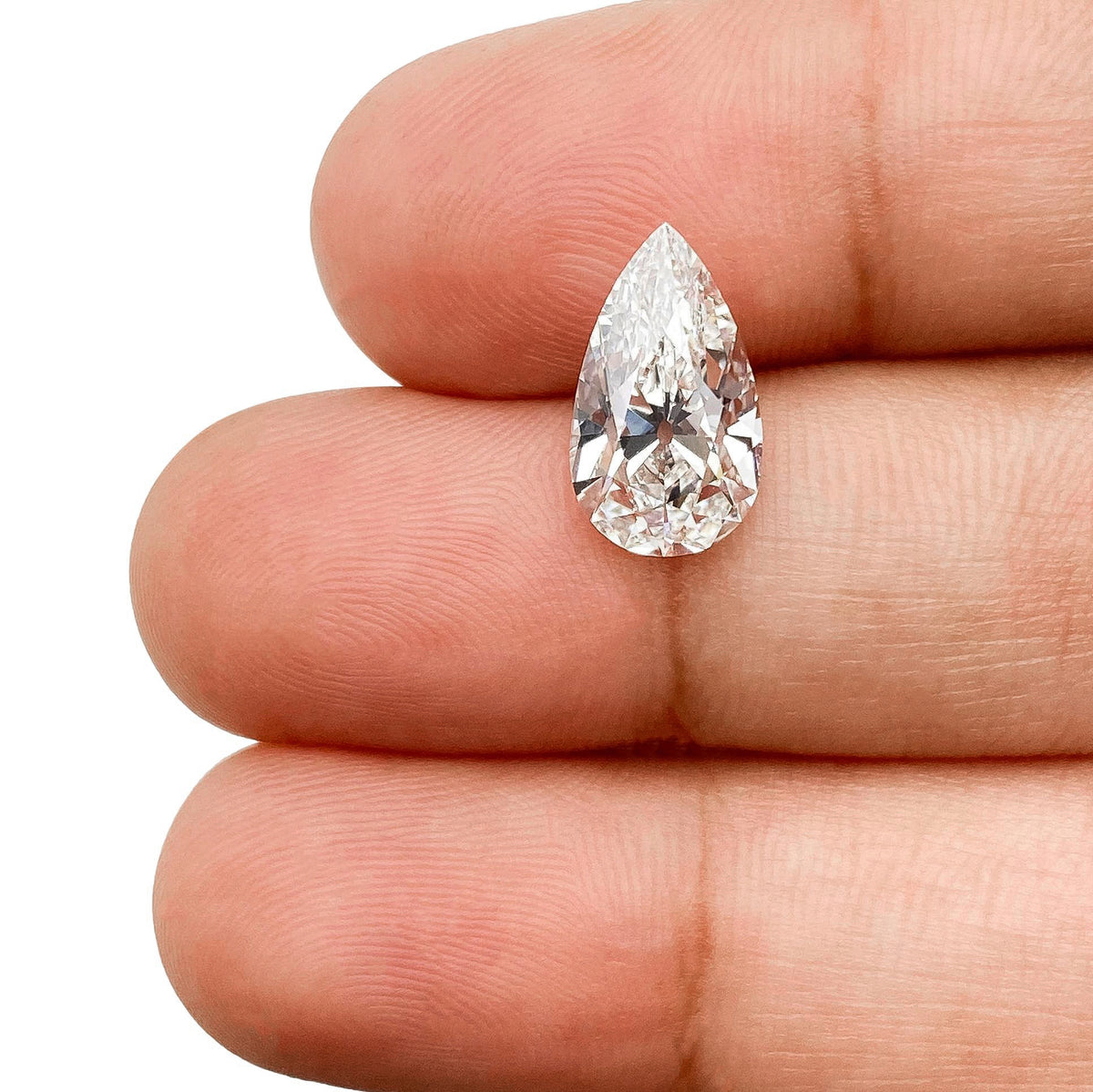2.32ct | F/VS1 Pear Shape Old Mine Cut Lab Diamond (IGI)-LITHOS Diamond