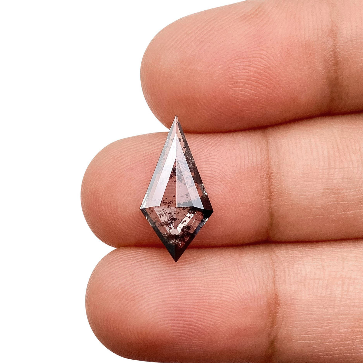 1.46ct | Salt & Pepper Kite Shape Step Cut Lab Diamond