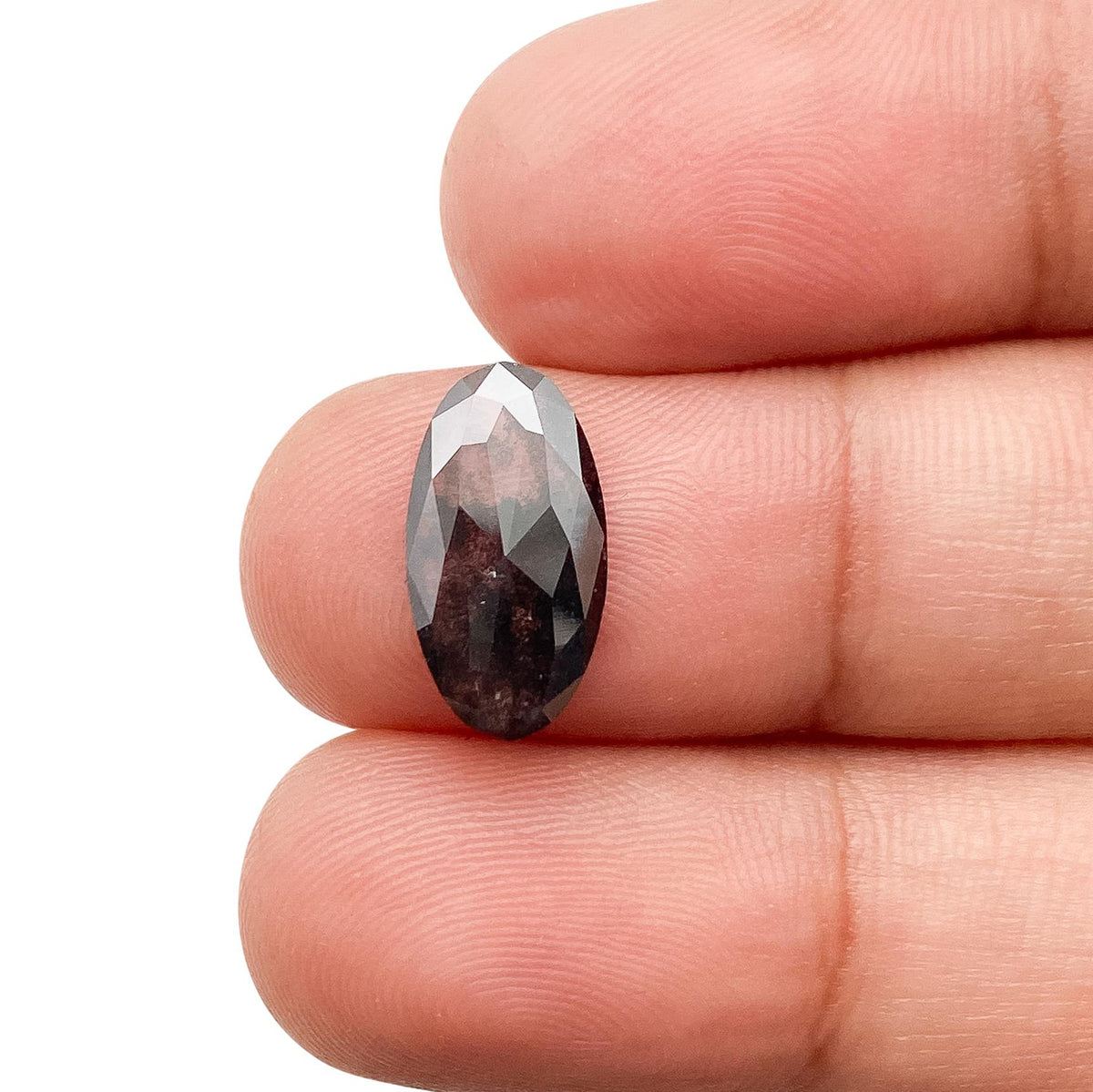1.83ct | Salt & Pepper Oval Shape Rose Cut Lab Diamond