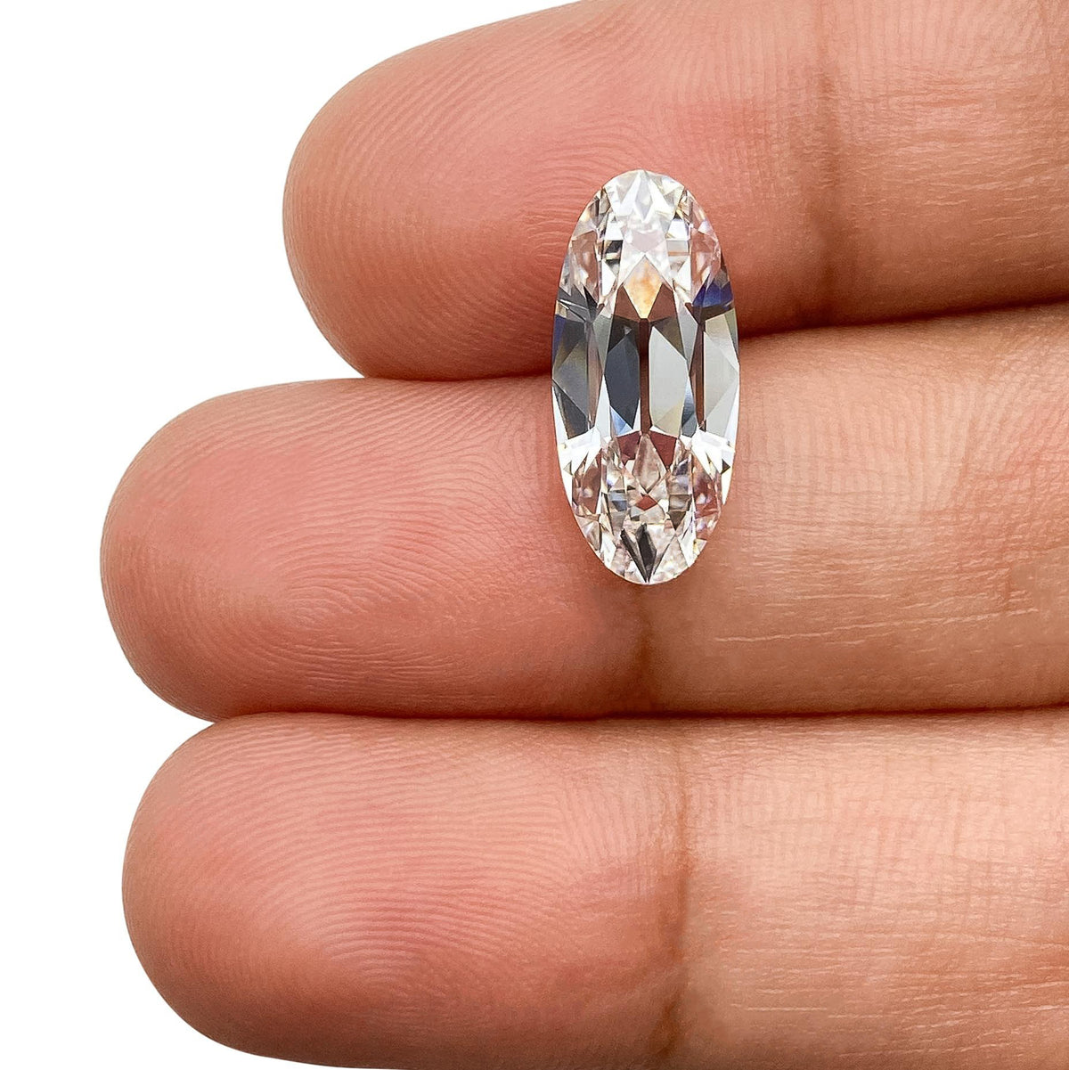 3.58ct | E/VVS2 Oval Shape Old Mine Cut Lab Diamond (IGI)