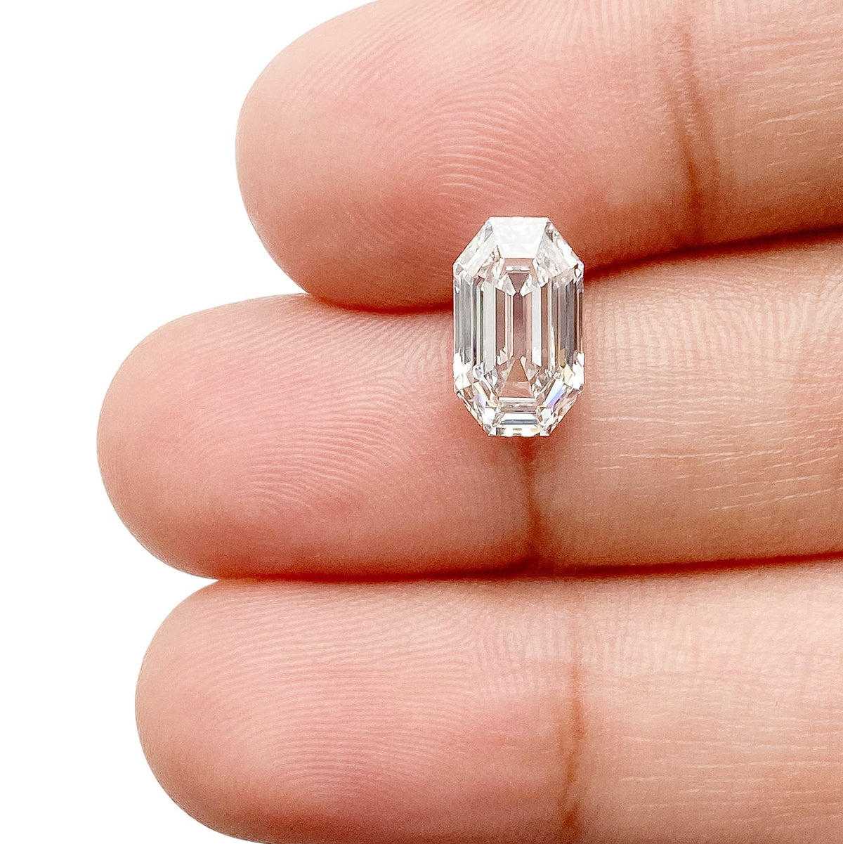 1.95ct | F/VS1 Octagon Shape Antique Step Cut Lab Diamond (IGI)