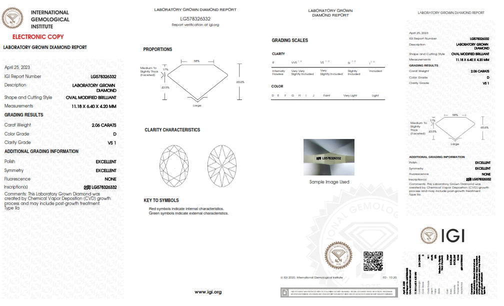 2.06ct | D/VS1 Oval Shape Old Mine Cut Lab Diamond (IGI)-LITHOS Diamond
