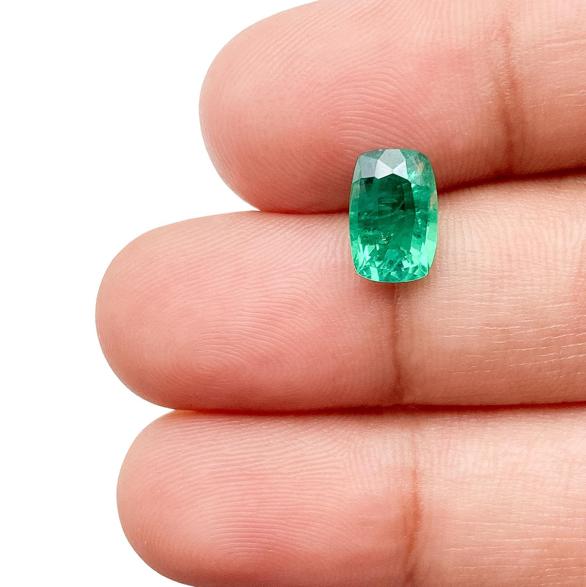 1.56ct | Brilliant Cut Cushion Shape Lab Emerald