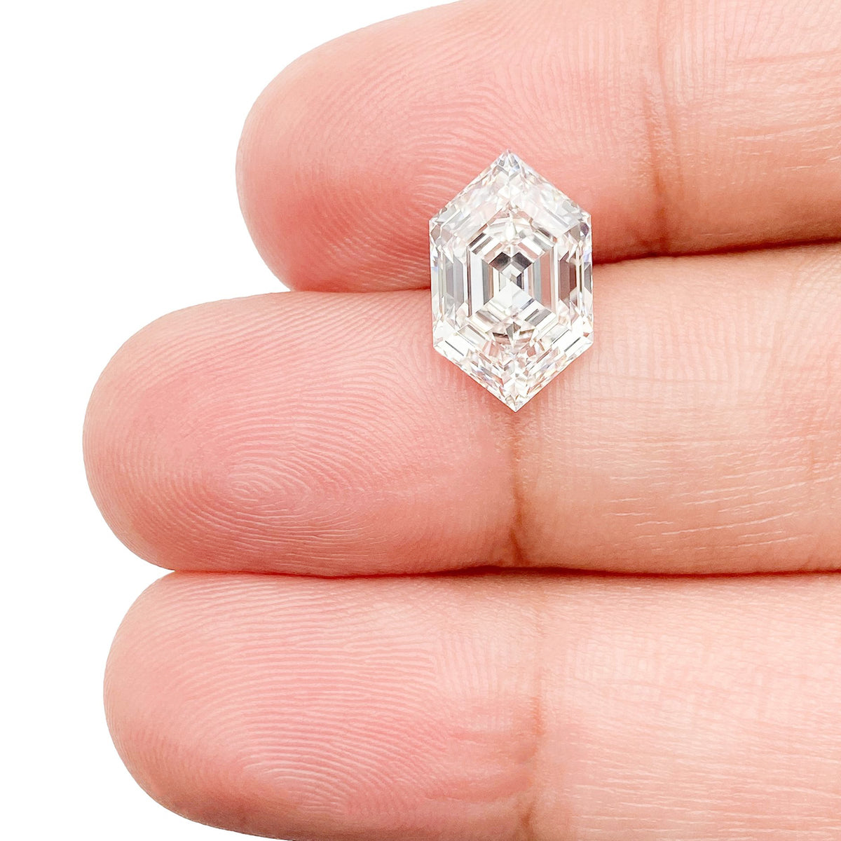 2.95ct | E/VS1 Hexagon Shape Step Cut Lab Diamond (IGI)