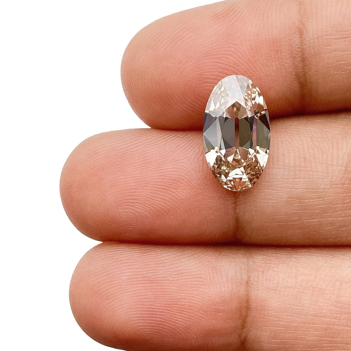 3.46ct | Q-R/VS1 Oval Shape Old Mine Cut Lab Diamond (IGI)