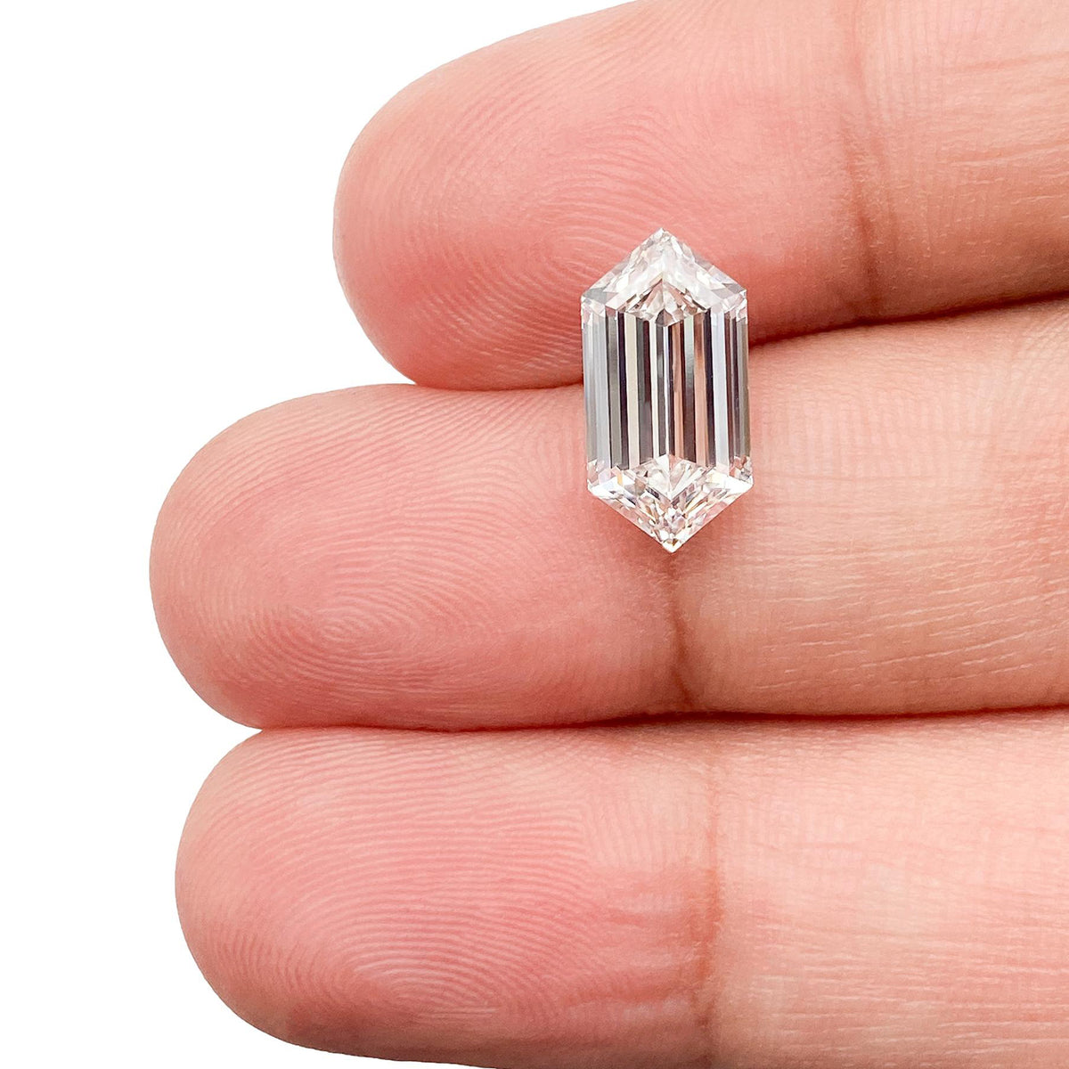 2.55ct | E/VS2 Hexagon Shape Step Cut Lab Diamond (IGI)