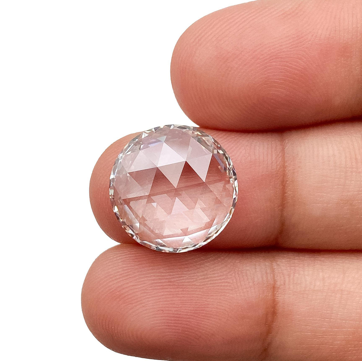 7.02ct | F/VVS2 Round Shape Rose Cut Lab Diamond (IGI)