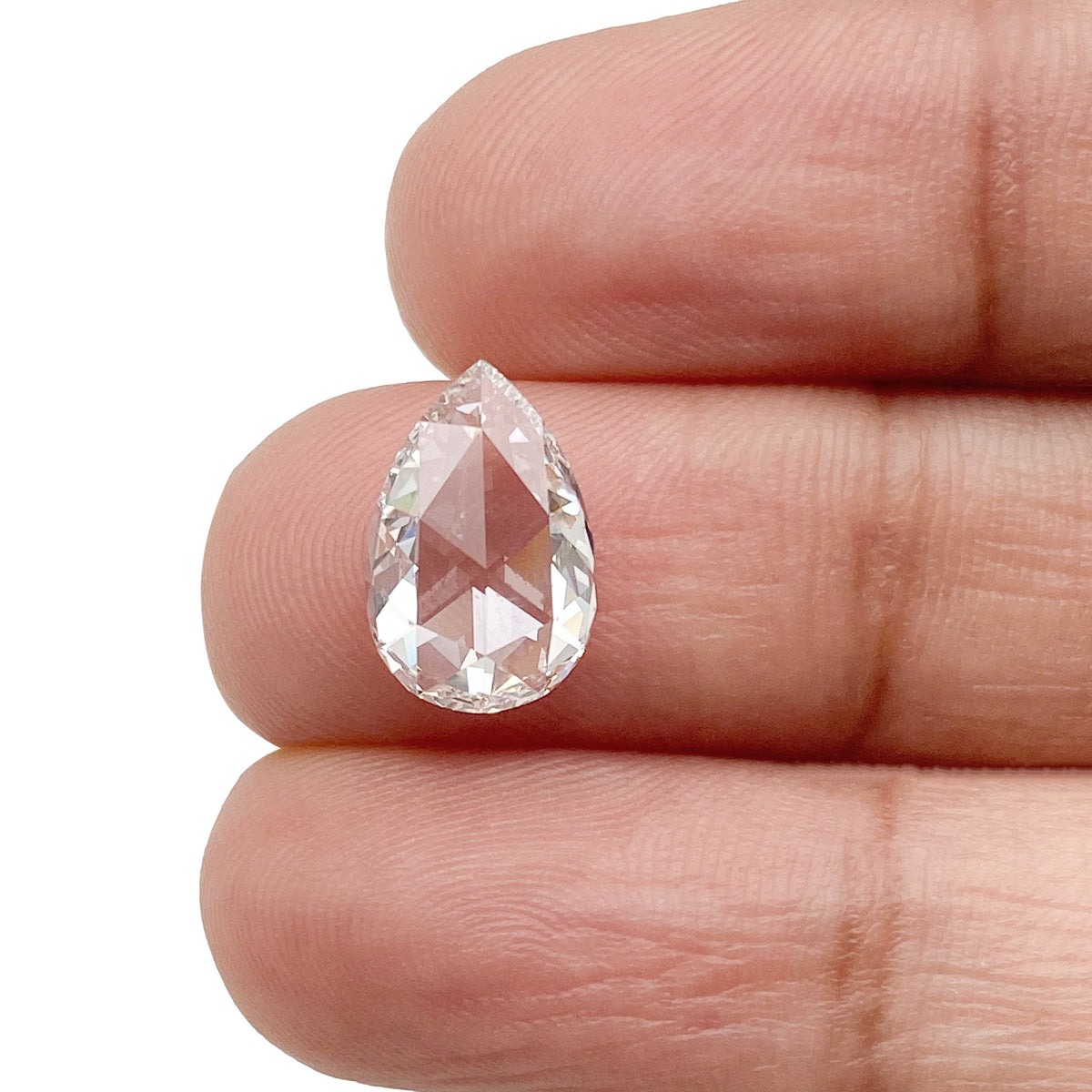 1.52ct | F/VVS2 Pear Shape Rose Cut Lab Diamond (IGI)