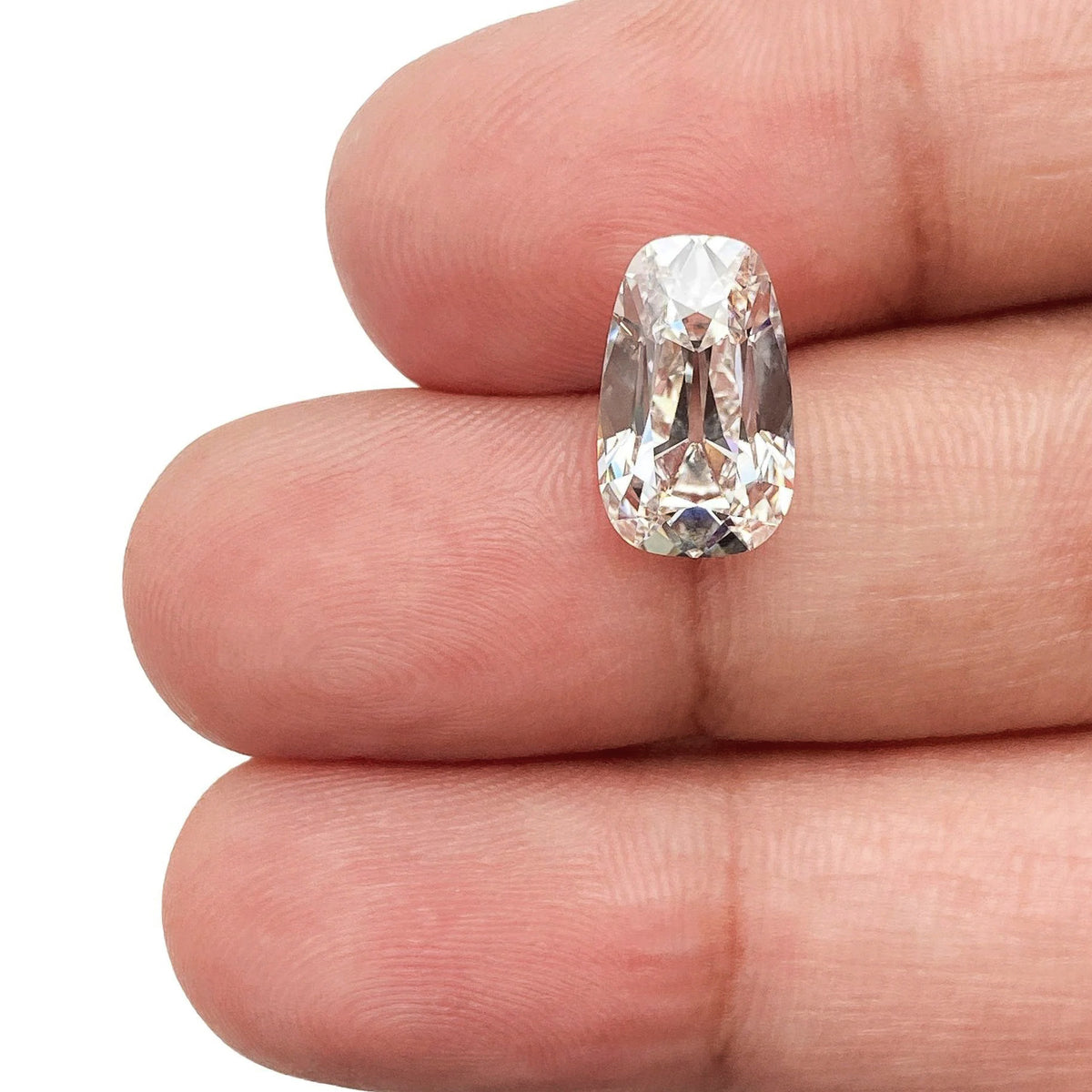 2.76ct | F/VS1 Tapered Cushion Shape Old Mine Cut Lab Diamond (IGI)-LITHOS Diamond