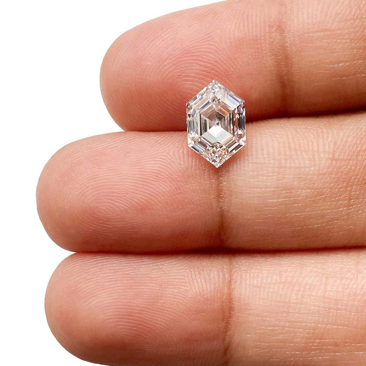 2.00ct | E/VVS2 Hexagon Shape Step Cut Lab Diamond (IGI)-LITHOS Diamond