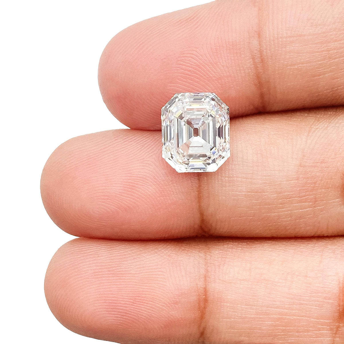 3.85ct | D/VVS2 Antique Emerald Shape Step Cut Lab Diamond (IGI)