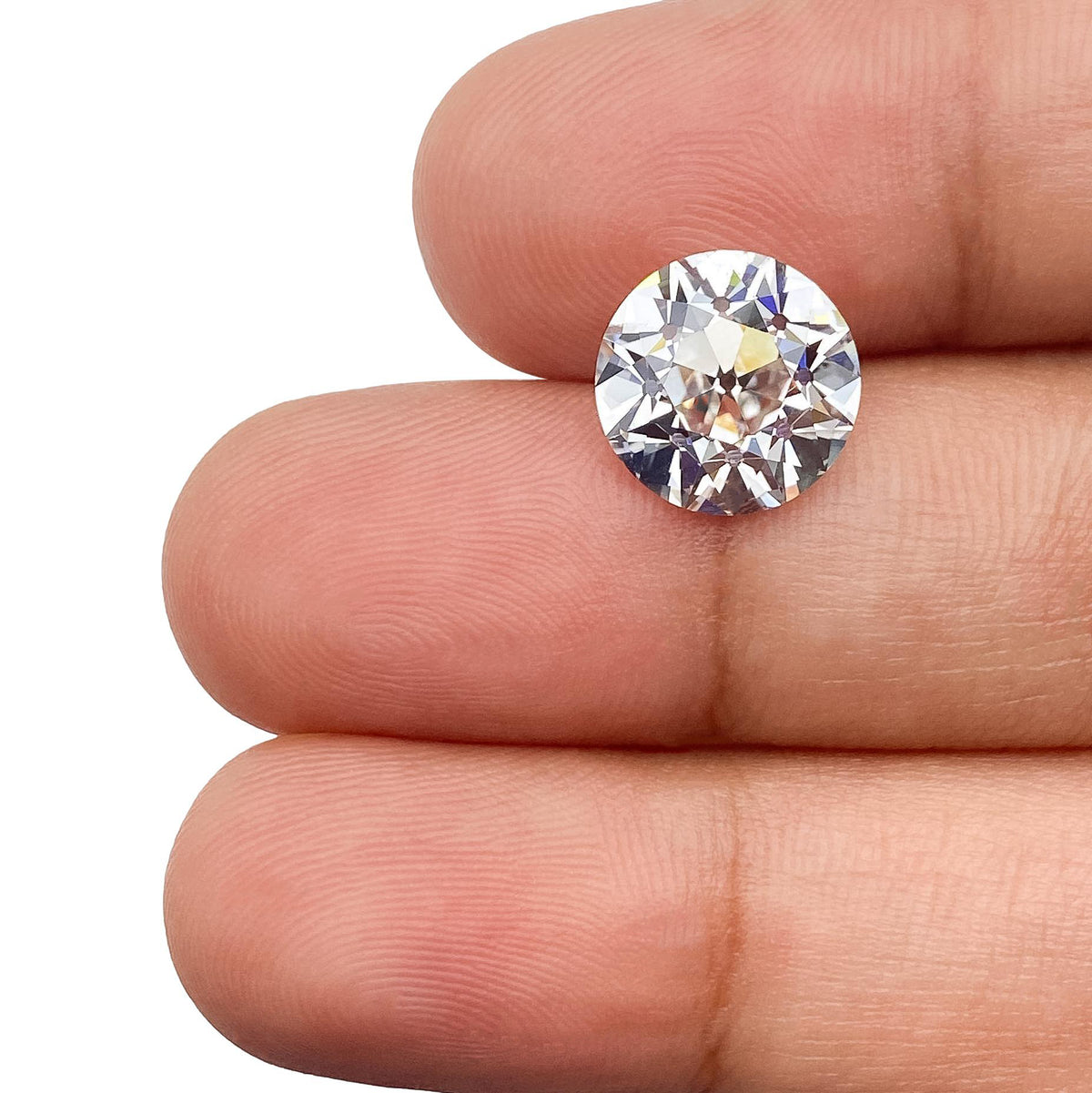 3.82ct | F/VVS2 Round Shape Old European Cut Lab Diamond (IGI)