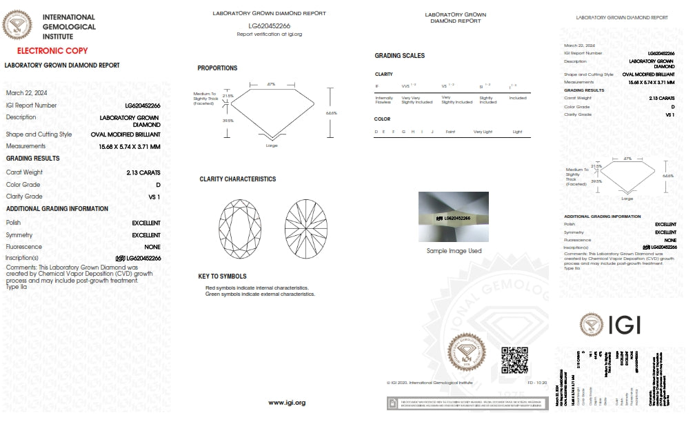 2.13ct | D/VS1 Oval Shape Old Mine Cut Lab Diamond (IGI)-LITHOS Diamond