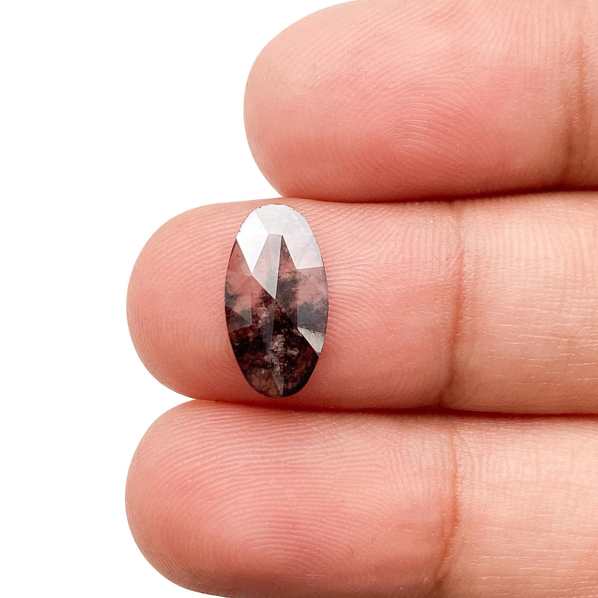 1.25ct | Salt & Pepper Oval Shape Rose Cut Lab Diamond