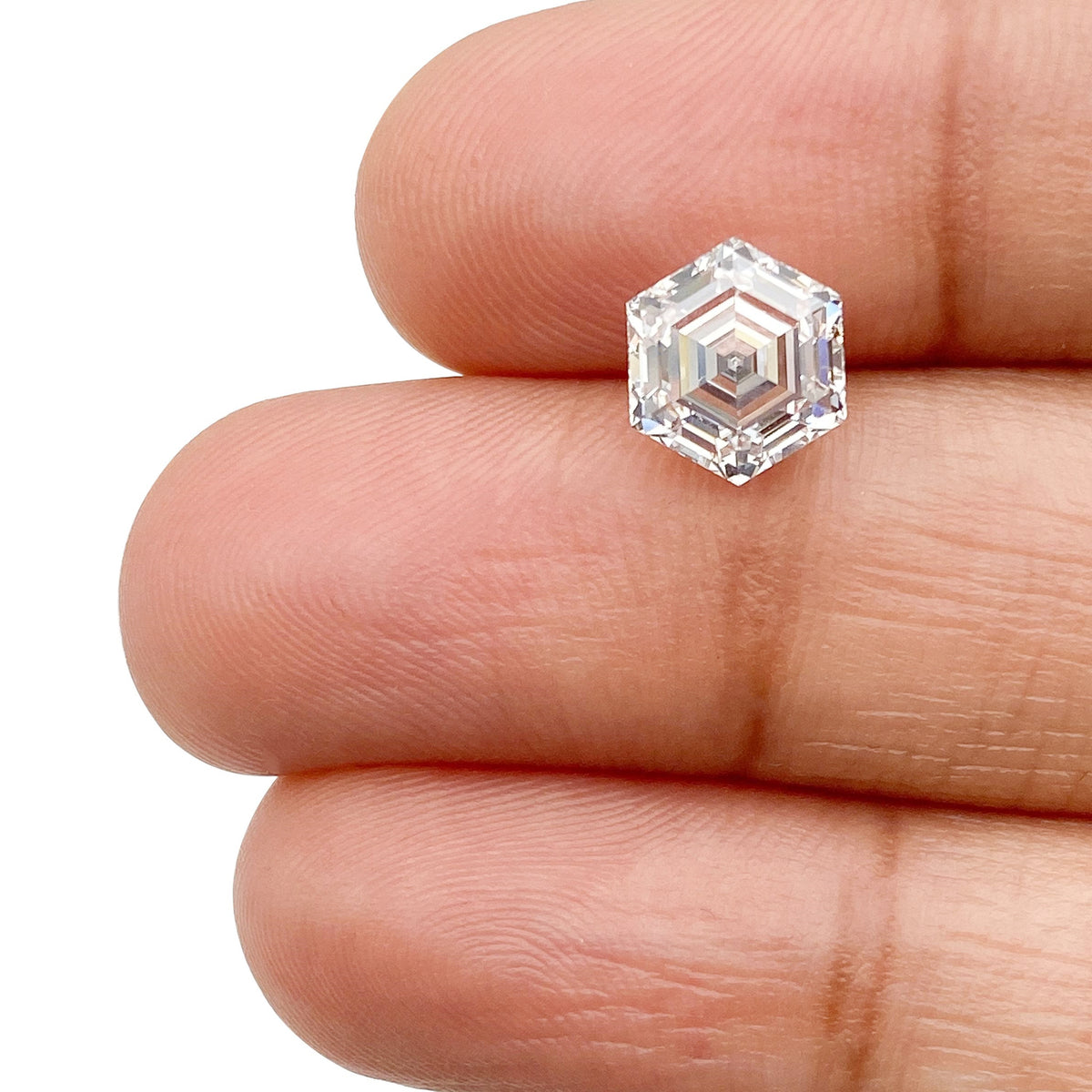 1.71ct | E/VS1 Hexagon Shape Step Cut Lab Diamond (IGI)