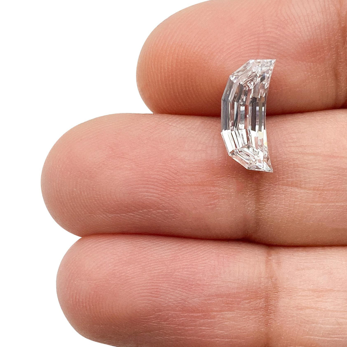 1.94ct | E/VS1 Half Moon Shape Step Cut Lab Diamond (IGI)