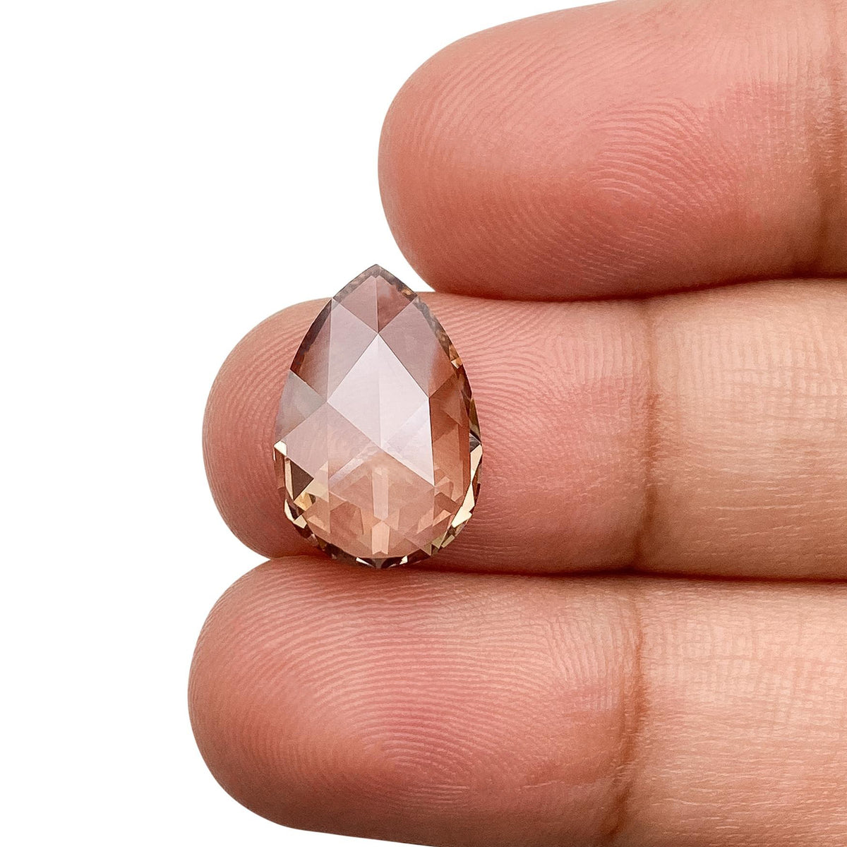 3.17ct | Fancy Brown/VVS2 Champagne Pear Shape Rose Cut Lab Diamond (IGI)