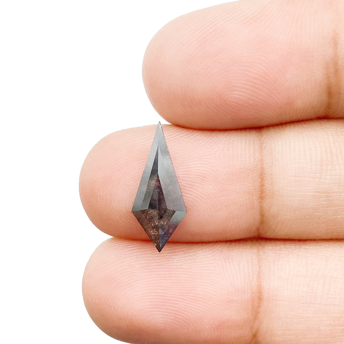 1.25ct | Salt & Pepper Kite Shape Rose Cut Lab Diamond
