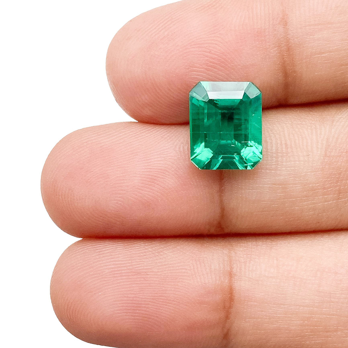 2.74ct | Step Cut Emerald Shape Lab Emerald