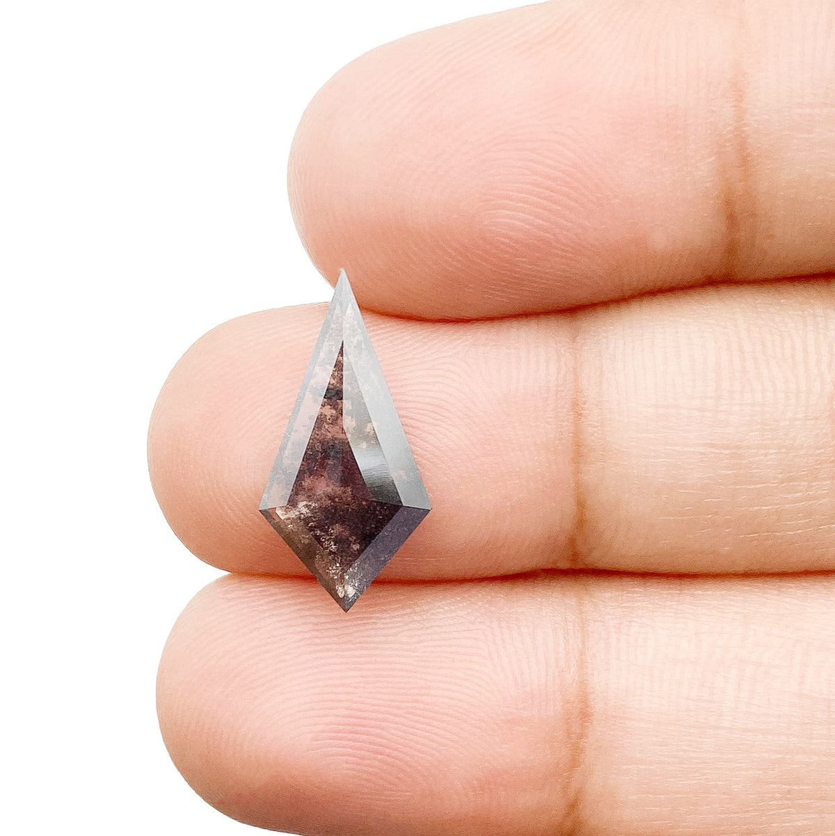 1.63ct | Salt & Pepper Kite Shape Step Cut Lab Diamond