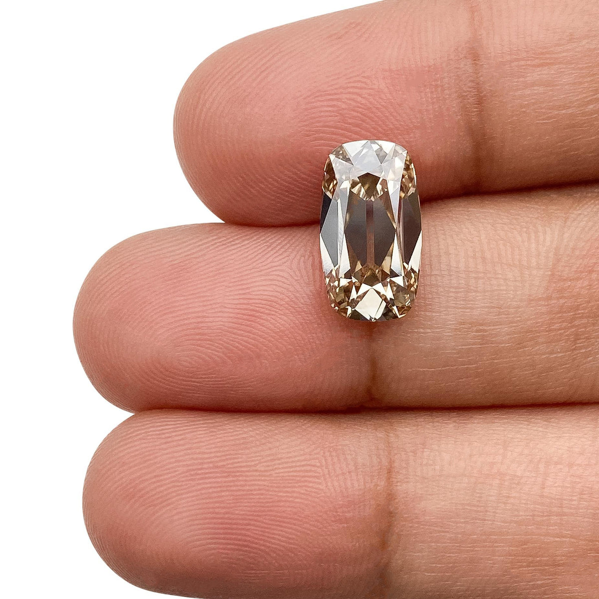 3.11ct | Q-R/VS1 Champagne Cushion Shape Old Mine Cut Lab Diamond (IGI)