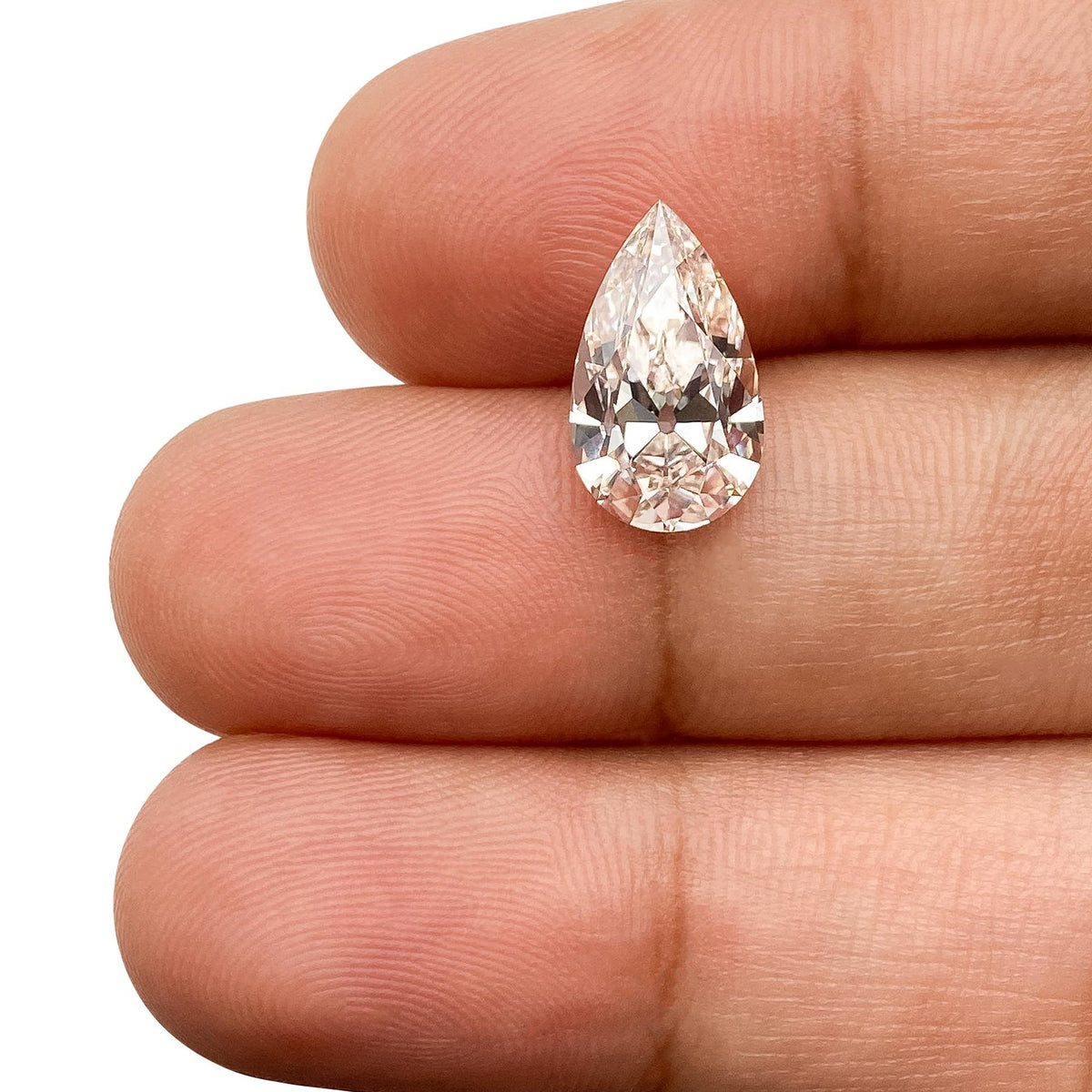 2.50ct | J/VVS2 Champagne Pear Shape Old Mine Cut Lab Diamond (IGI)-LITHOS Diamond