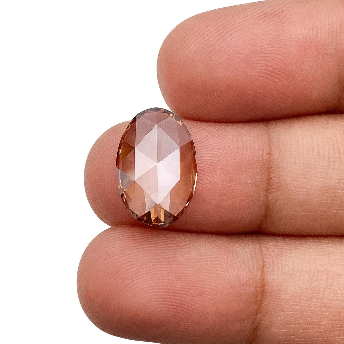 3.02ct | Fancy Brown/VVS2 Champagne Oval Shape Rose Cut Lab Diamond (IGI)